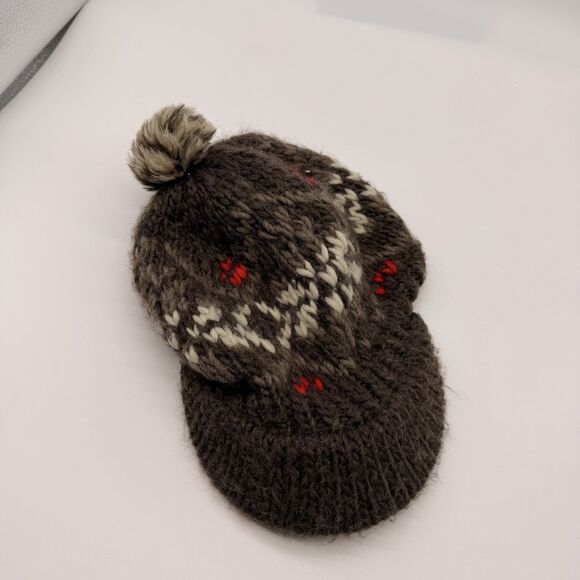 San Diego Hat Company Women's Knit Brim Winner Cap with Pom Pom - Picture 3 of 5